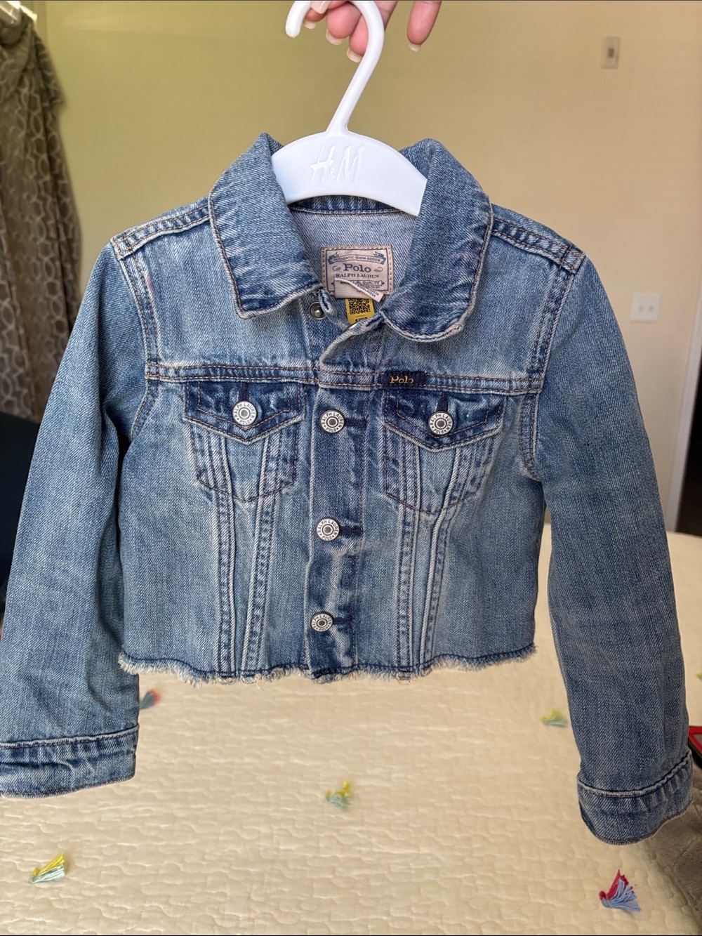 Polo by Ralph Lauren Girls' Light Wash Denim Jacket
